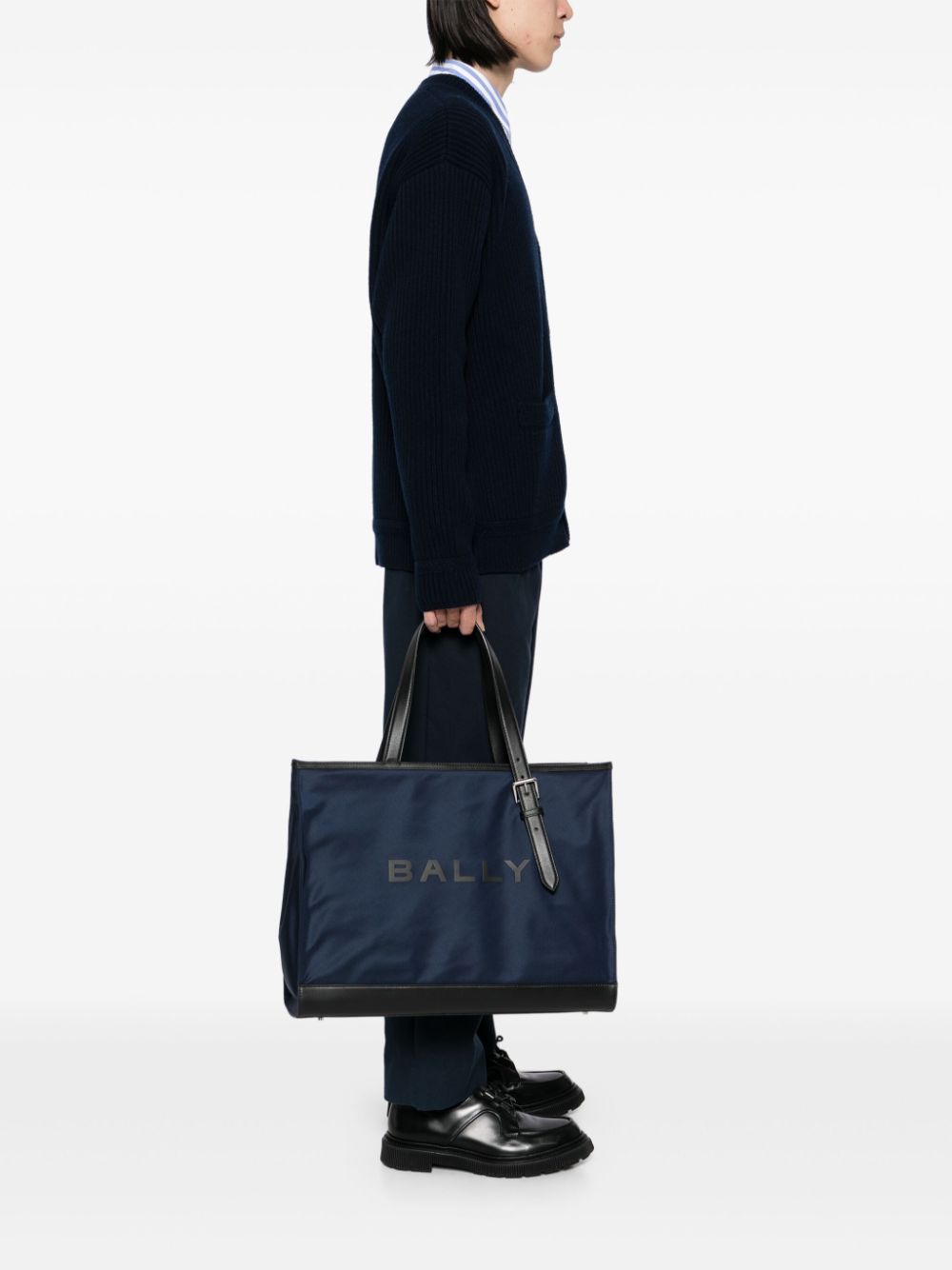 Bally Shopper met logoprint - Blauw