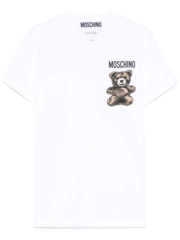 Moschino Leo Teddy-print T-shirt in White