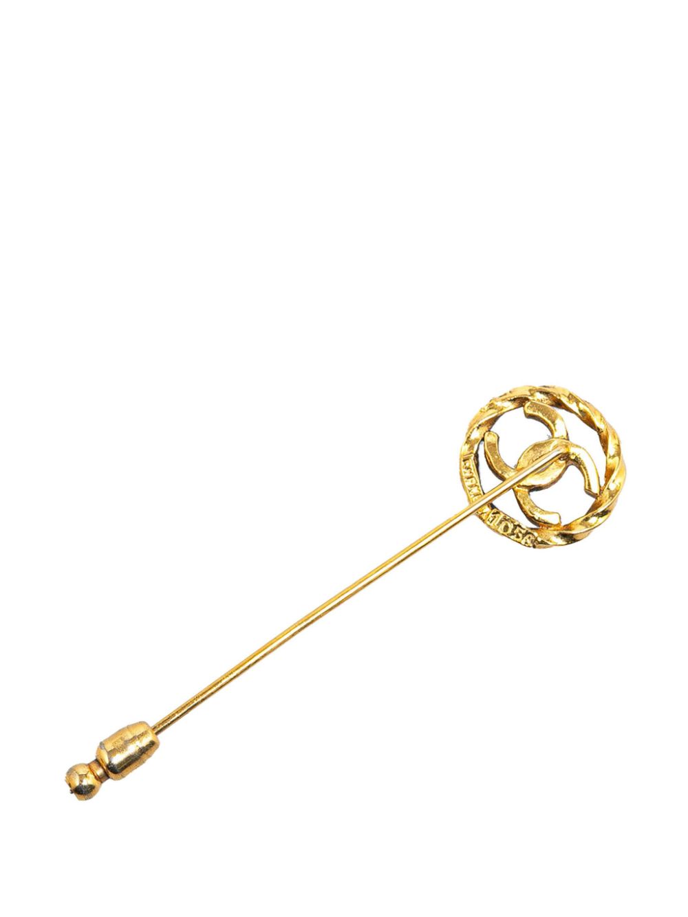 CHANEL Pre-Owned 20th Century Gold Plated CC Pin costume brooch - Goud