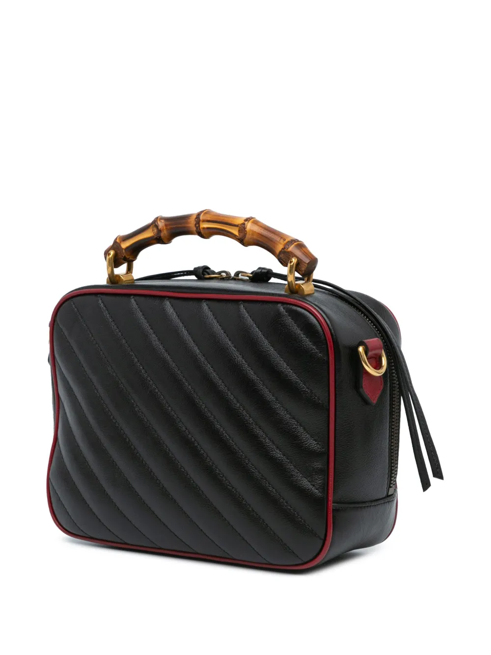 Gucci Pre-Owned 2016-2024 Small GG Marmont Torchon Bamboo satchel - Zwart