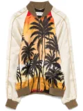 Saint Laurent Pre-Owned palm-tree print bomber jacket - Orange