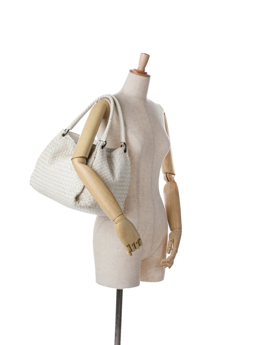 Bottega Veneta Pre Owned 2012 2023 Nappa Intrecciato Parachute Tote Bag White FARFETCH AO