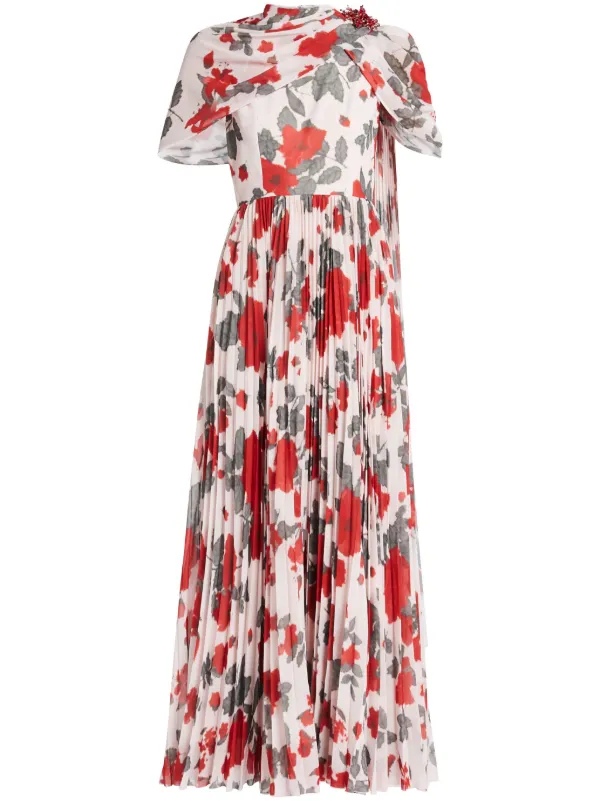 huishan zhang red dress Luanne Gown Red Embellished Sable