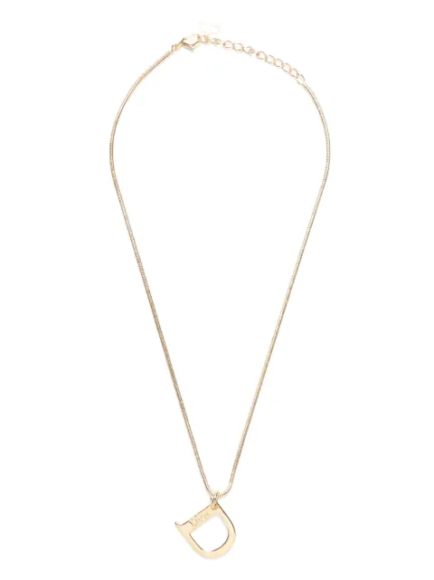 Christian Dior Pre-Owned 1990-2000 logo pendant necklace