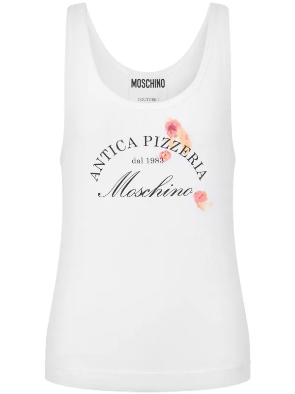 Moschino Slogan-print Vest in White