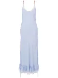 Moschino lace-trim maxi dress - Blue