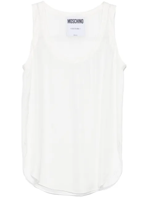 Moschino logo-embroidered tank top