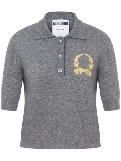 Moschino embroidered polo shirt