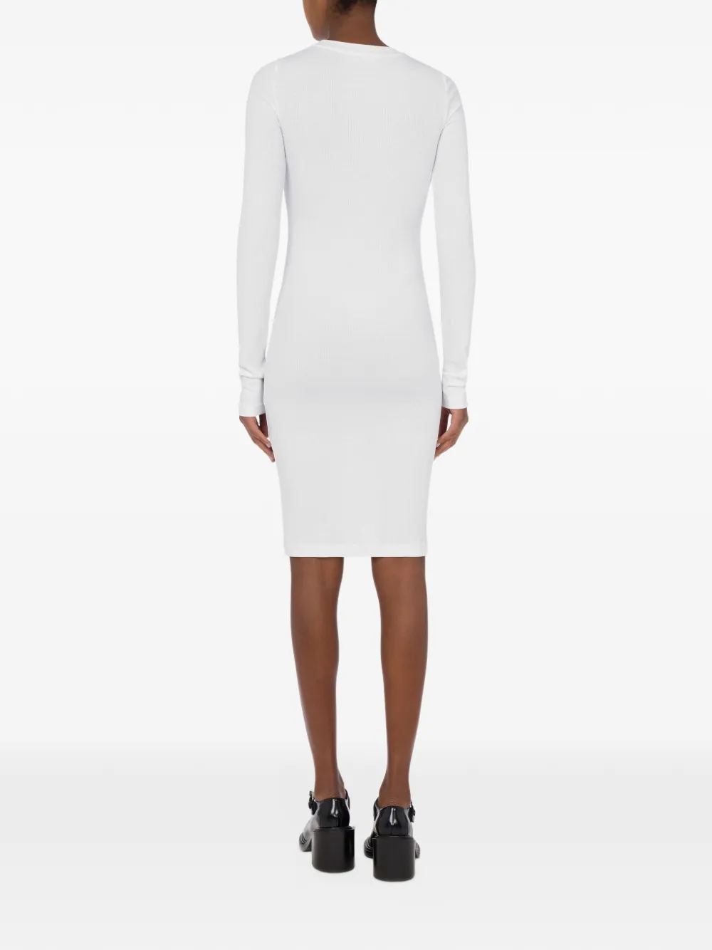 Moschino Mini-jurk met logoprint Wit