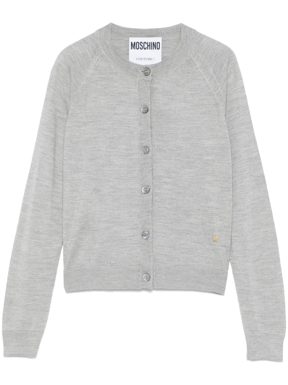 crew-neck cardigan