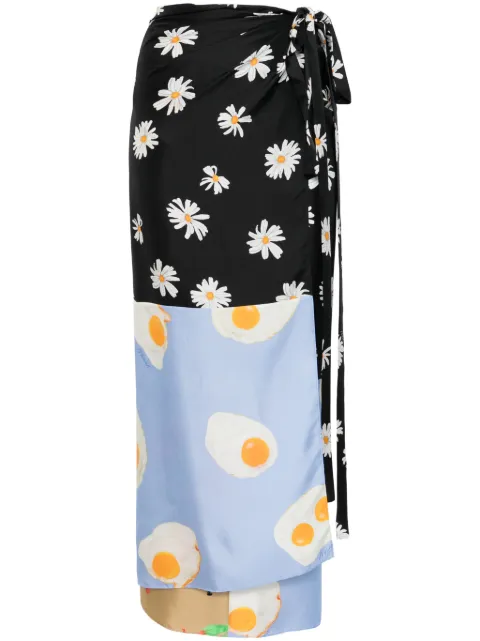Moschino colour-block maxi skirt
