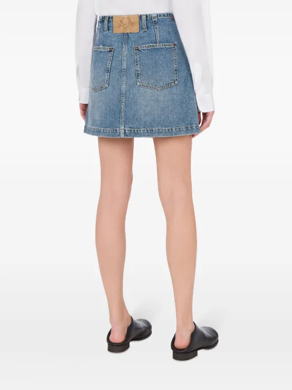スカート Moschino SS25 Denim skirt (A01153219 1508) Moschino Denim Mini Skirt | Blue | FARFETCH
