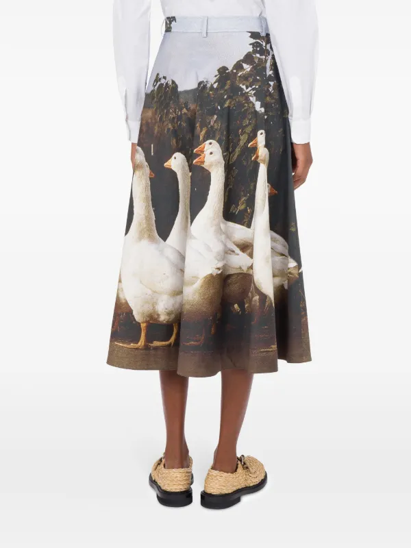 Moschino グラフィック スカート | グレー | FARFETCH JP