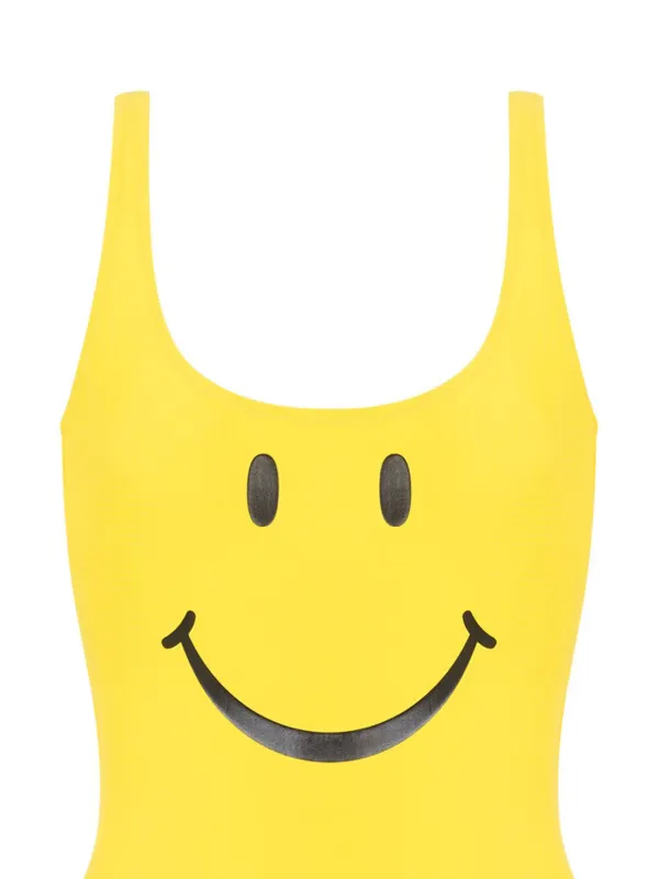 【Moschino】スマイリー コラボ ワンピース 水着 イエロー Moschino スマイリー ワンピース水着 | イエロー | FARFETCH JP