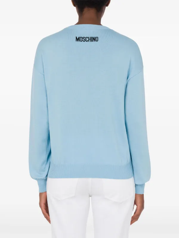 Moschino goose-motif Sweater | Blue | FARFETCH JO