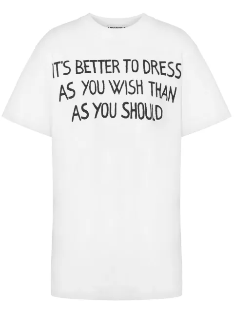 Moschino playera con eslogan estampado