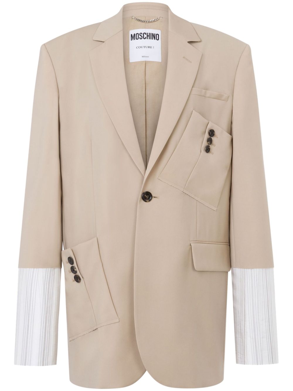 Moschino Blazer van scheerwol Beige