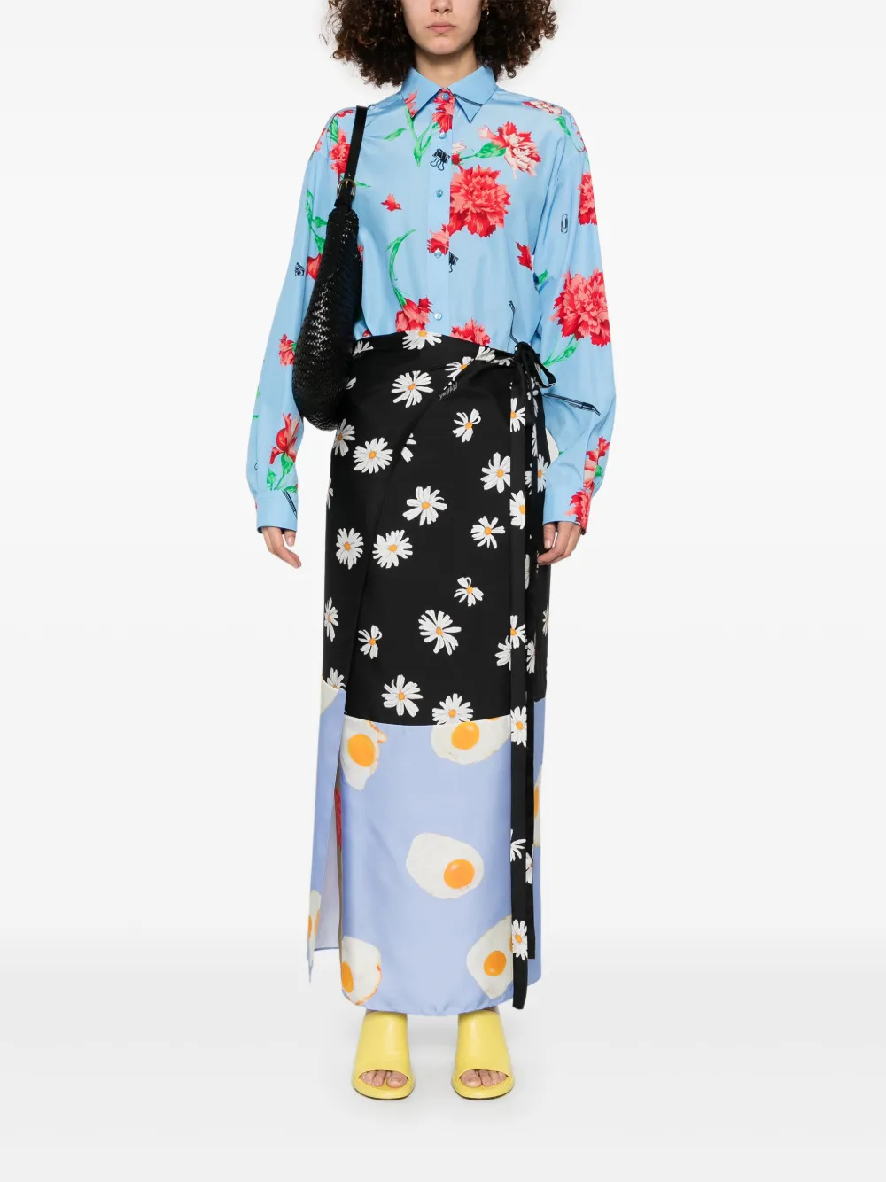 Moschino Blouse met bloemenprint - Blauw