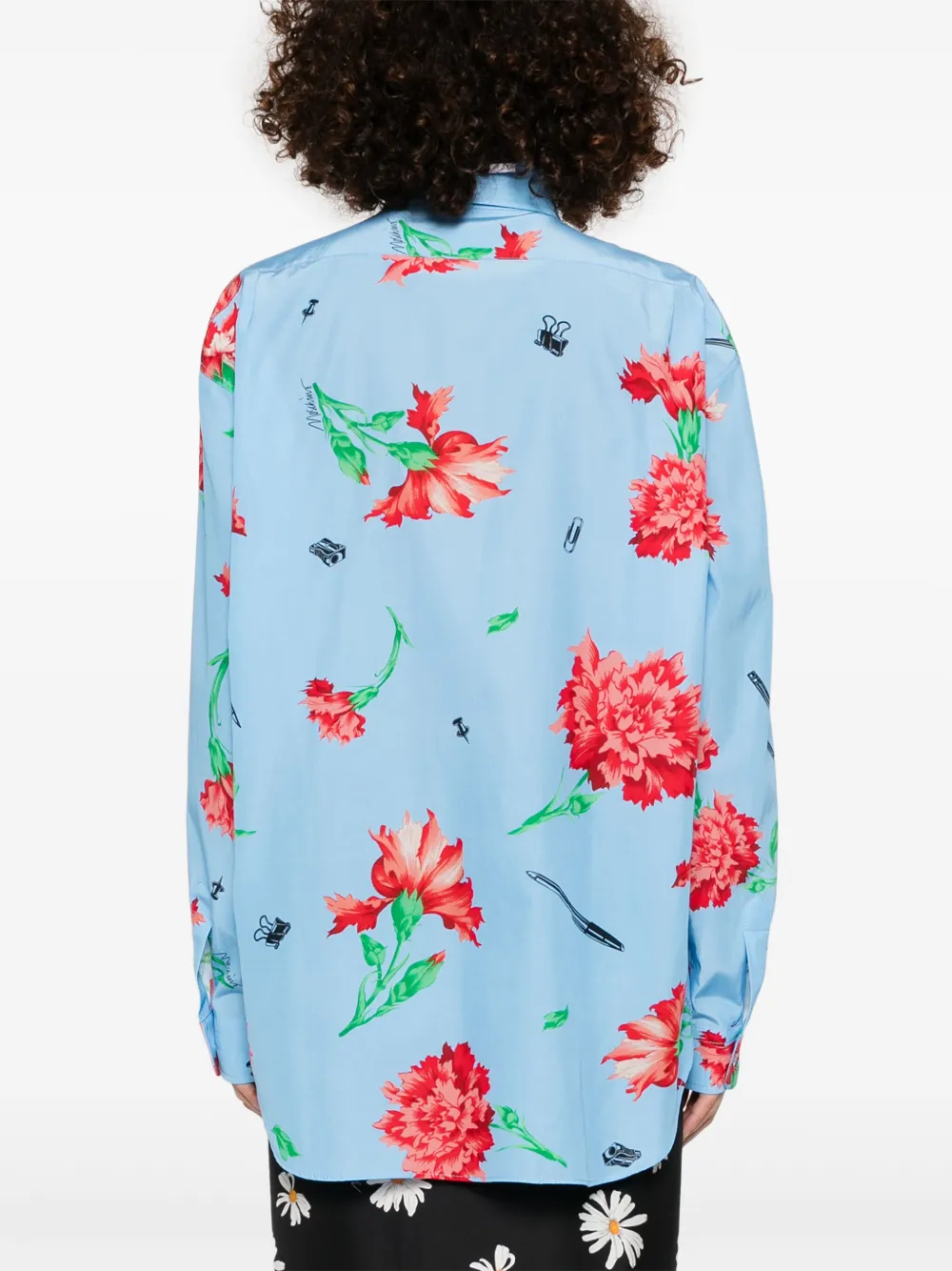 Moschino Blouse met bloemenprint Blauw