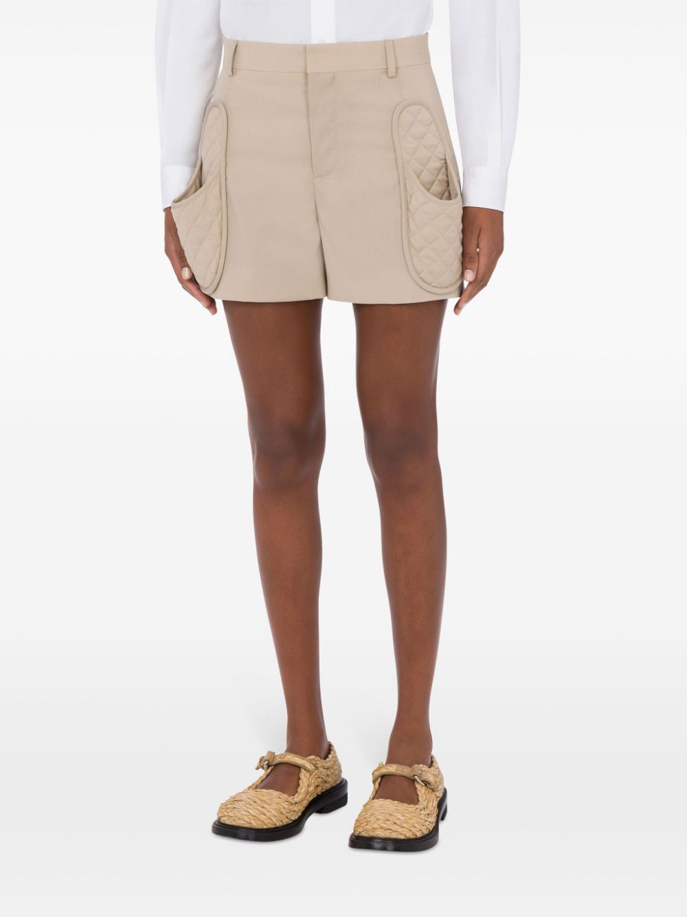 Moschino Shorts van scheerwol - Beige