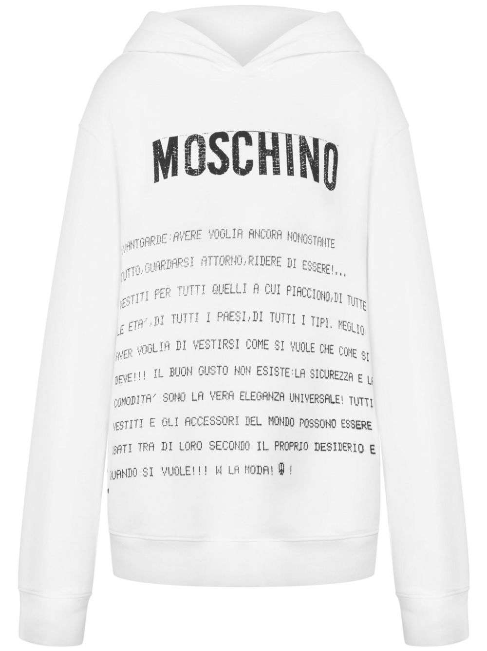 Moschino Hoodie met tekst Wit