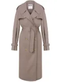 Moschino gabardine trench coat - Brown