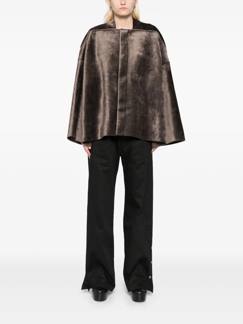 Rick Owens Lilies Fluwelen jack - Bruin