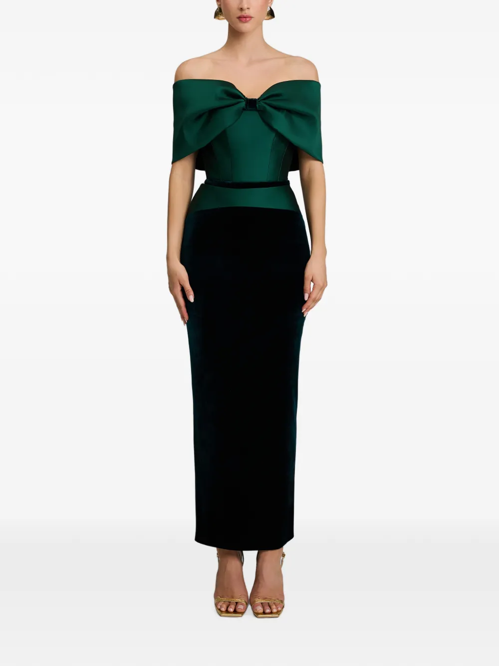 CRISTALLINI Celeste maxi-jurk Groen
