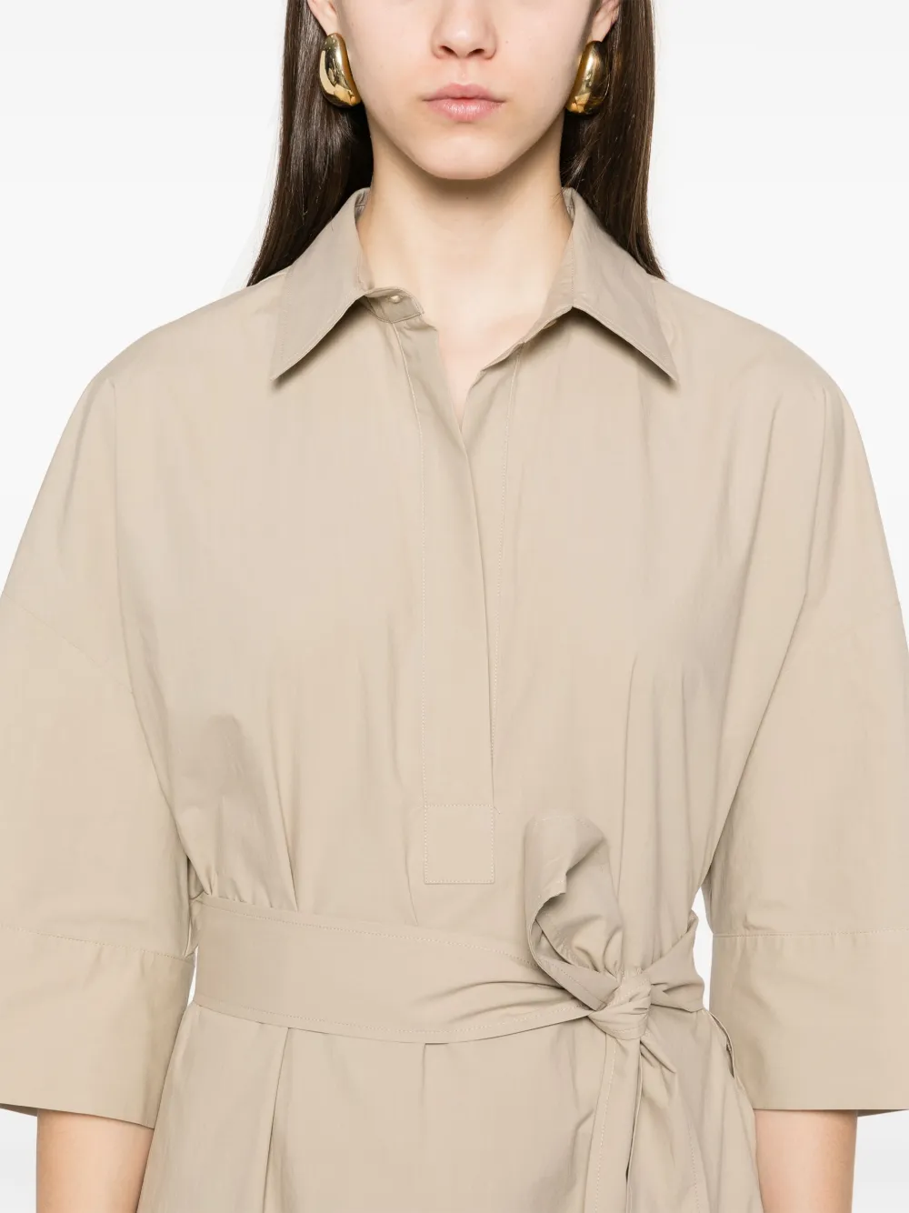 P.A.R.O.S.H. Canyox midi-jurk Beige
