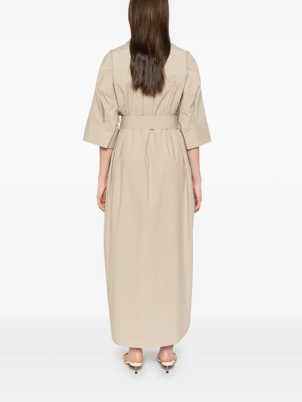 P.A.R.O.S.H. Canyox midi-jurk Beige