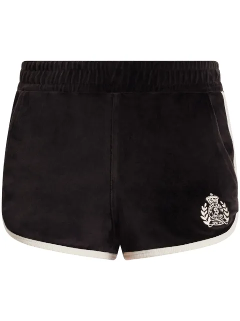 Sporty & Rich logo-embroidered shorts