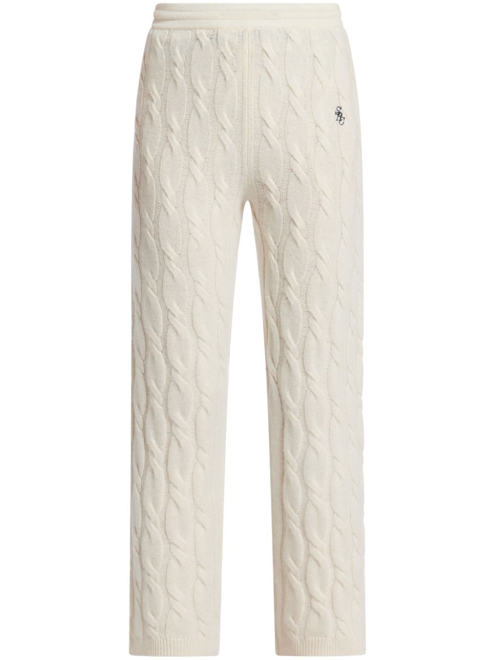 cable-knit trousers