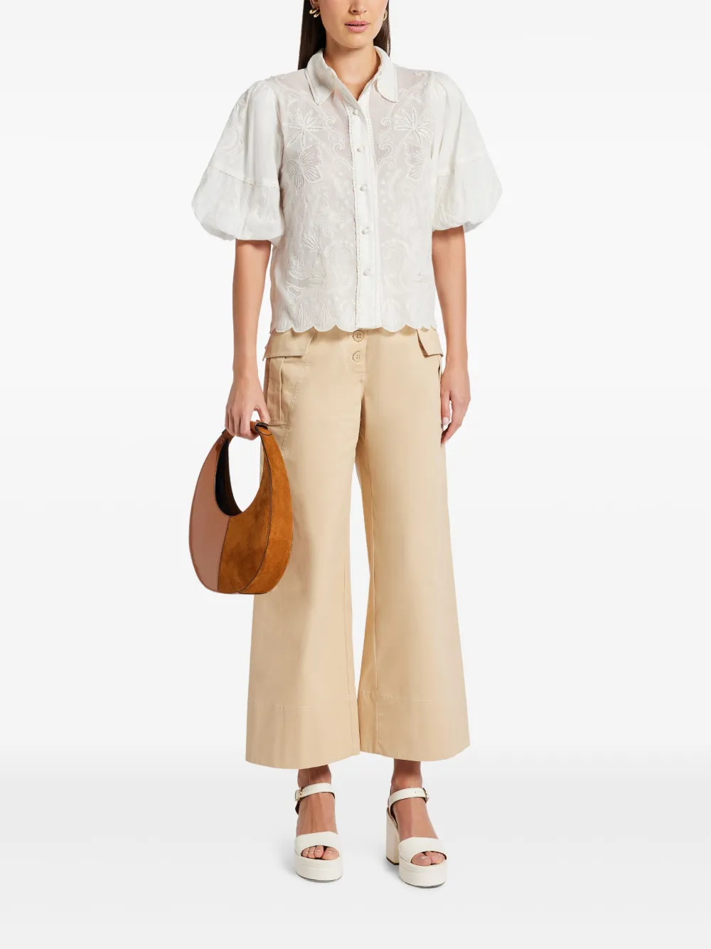 FARM Rio lace blouse - Wit