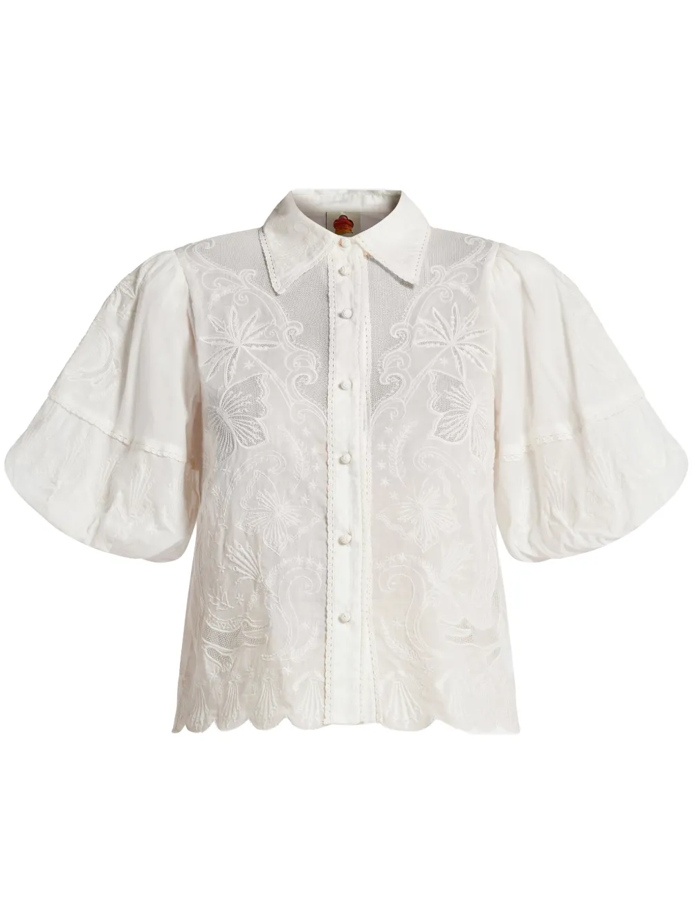 FARM Rio Blouse met kant Wit
