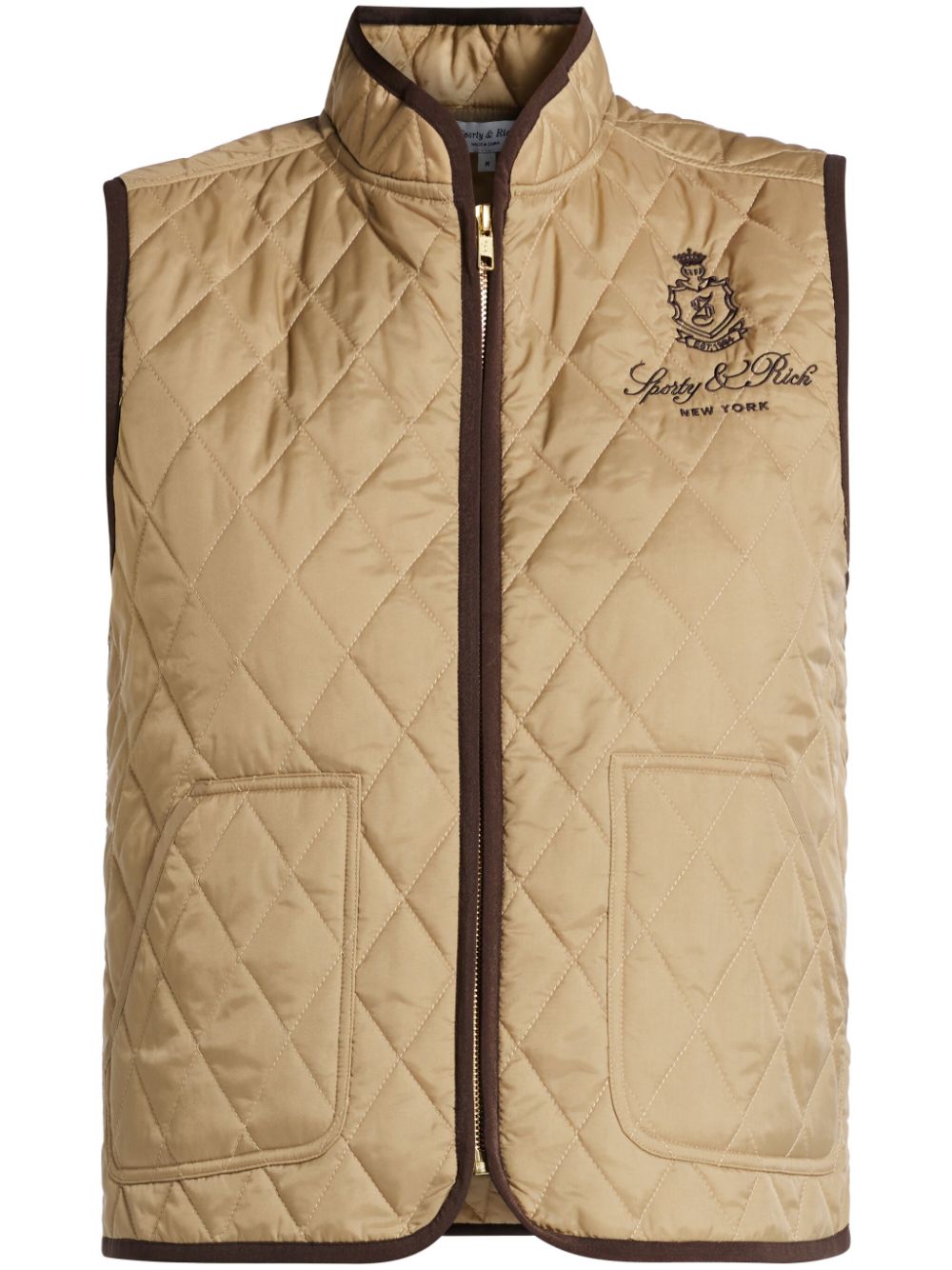 logo-embroidered gilet