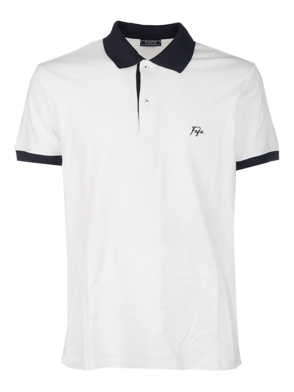 contrast-collar polo shirt