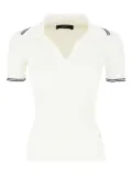 Seafarer ribbed-collar polo top - White
