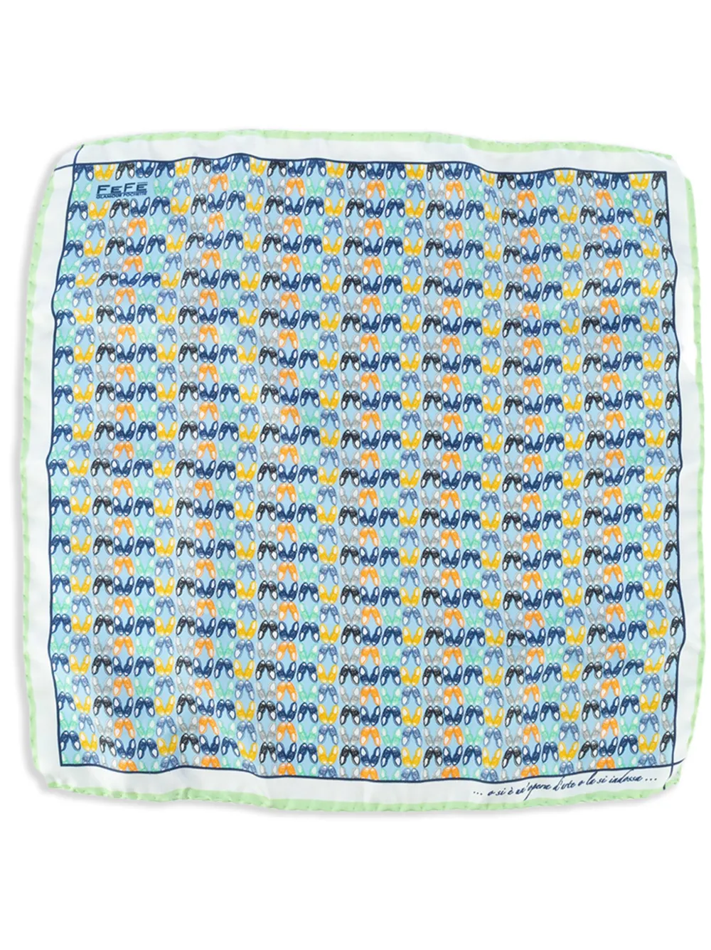 FeFè graphic-print scarf | Blue | Image 1