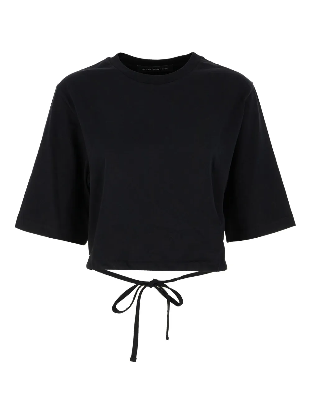 Department 5 タイバック クロップドTシャツ | ブラック | Image 1