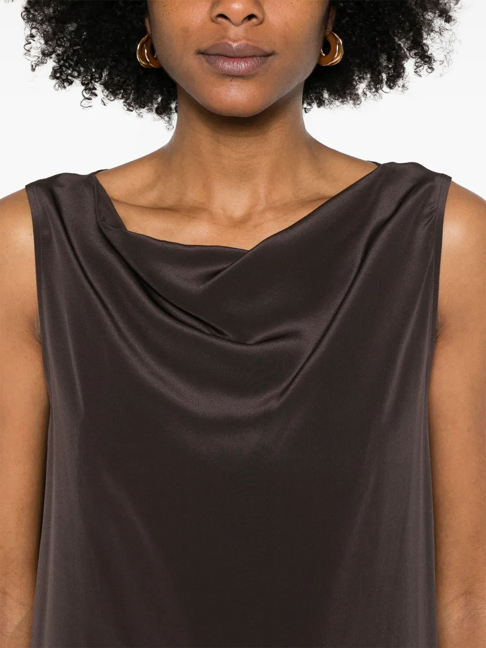 P.a.r.o.s.h Bluse Aus Seide In Braun