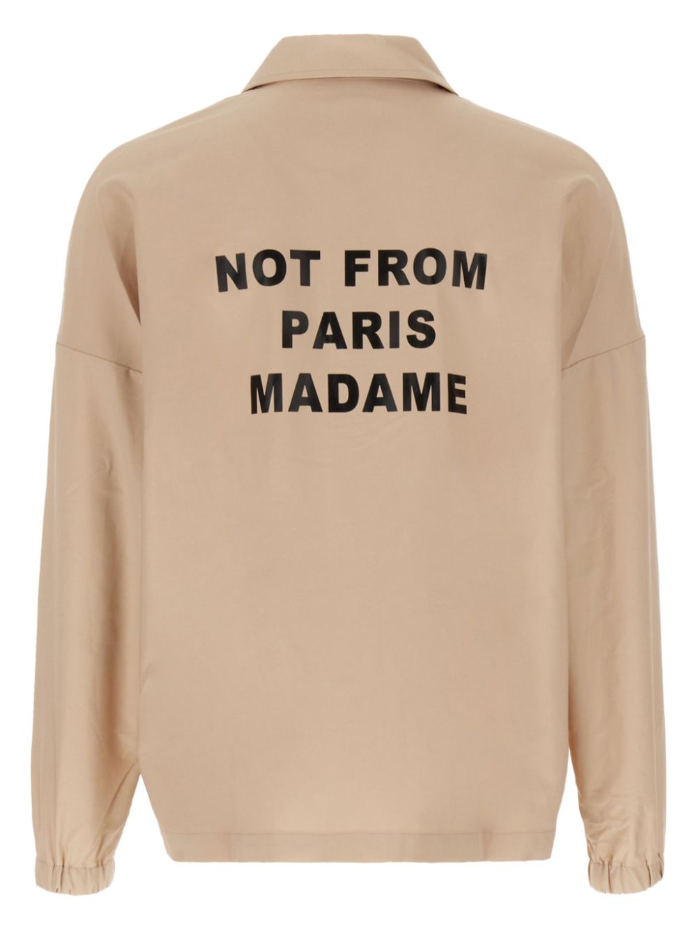 Drôle De Monsieur slogan-print windbreaker - Beige