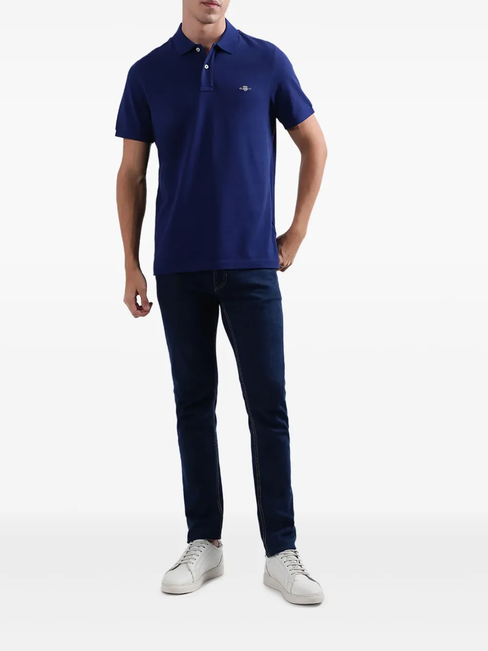 logo-embroidered polo shirt