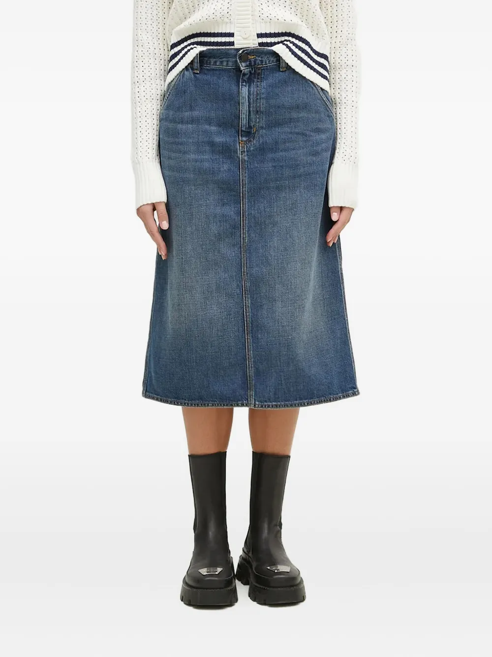 Carhartt WIP single knee skirt | Blue | Image 1