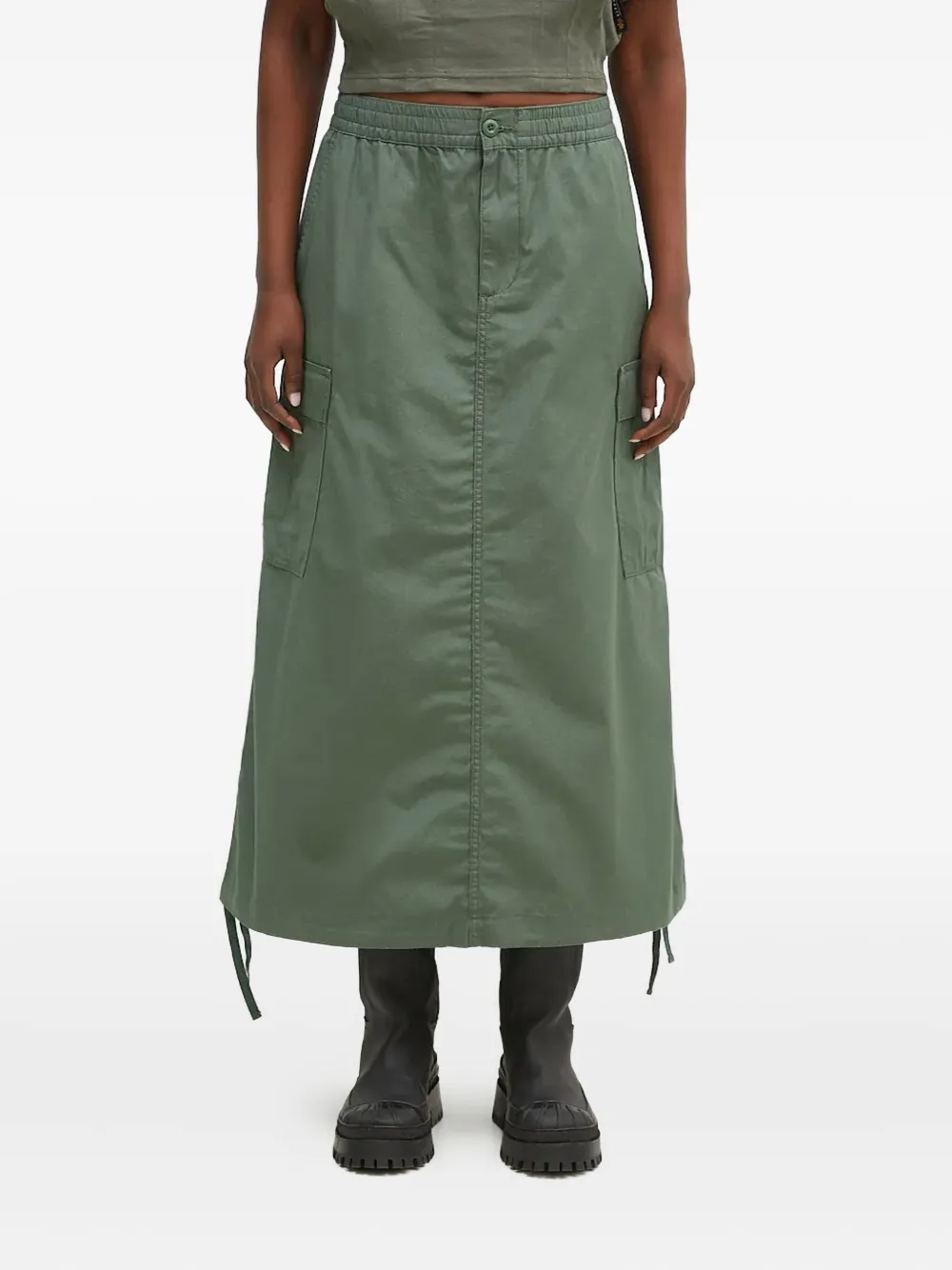 Carhartt Cargo Drawstring Skirt In Green