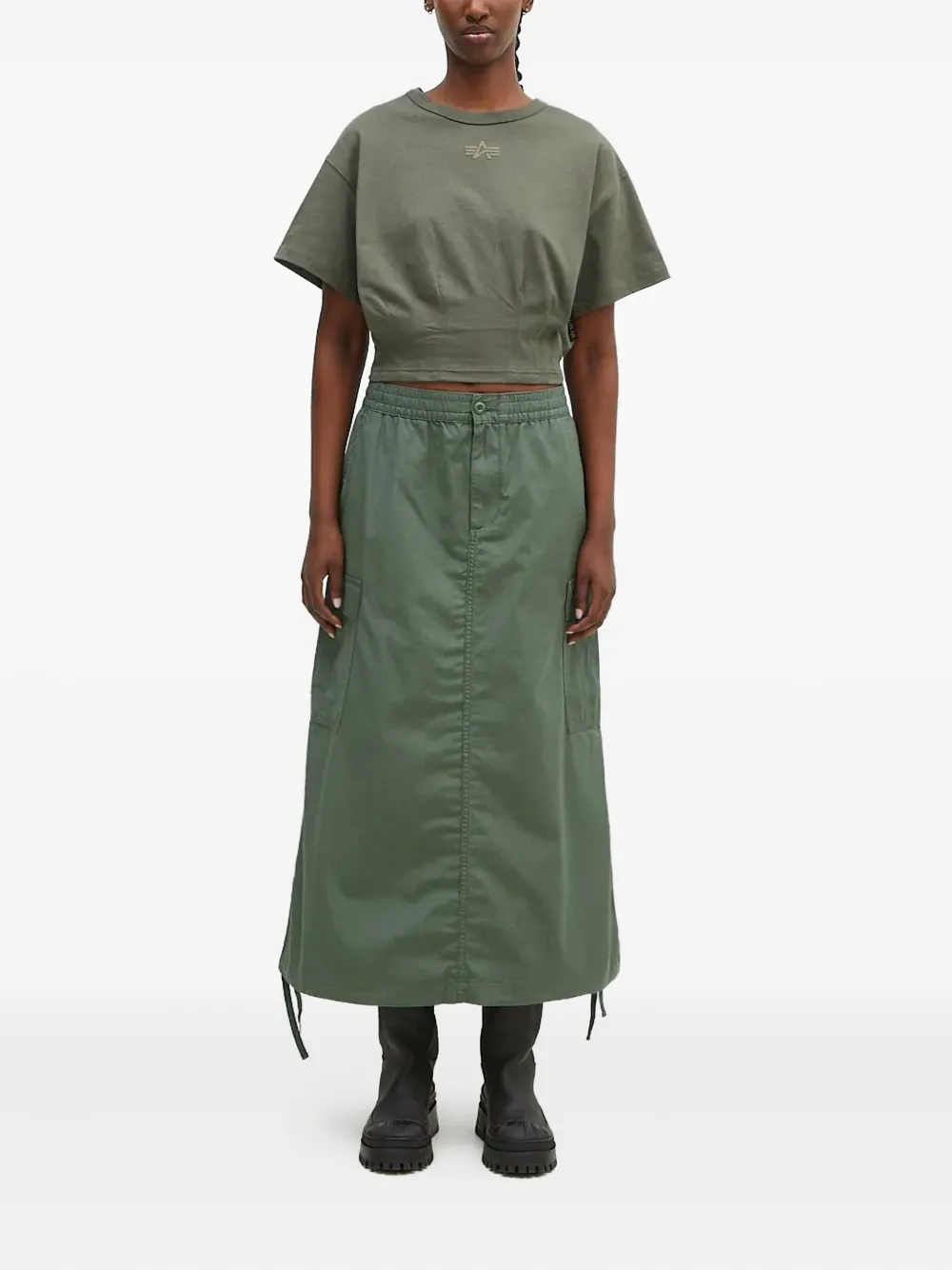 Carhartt Cargo Drawstring Skirt In Green