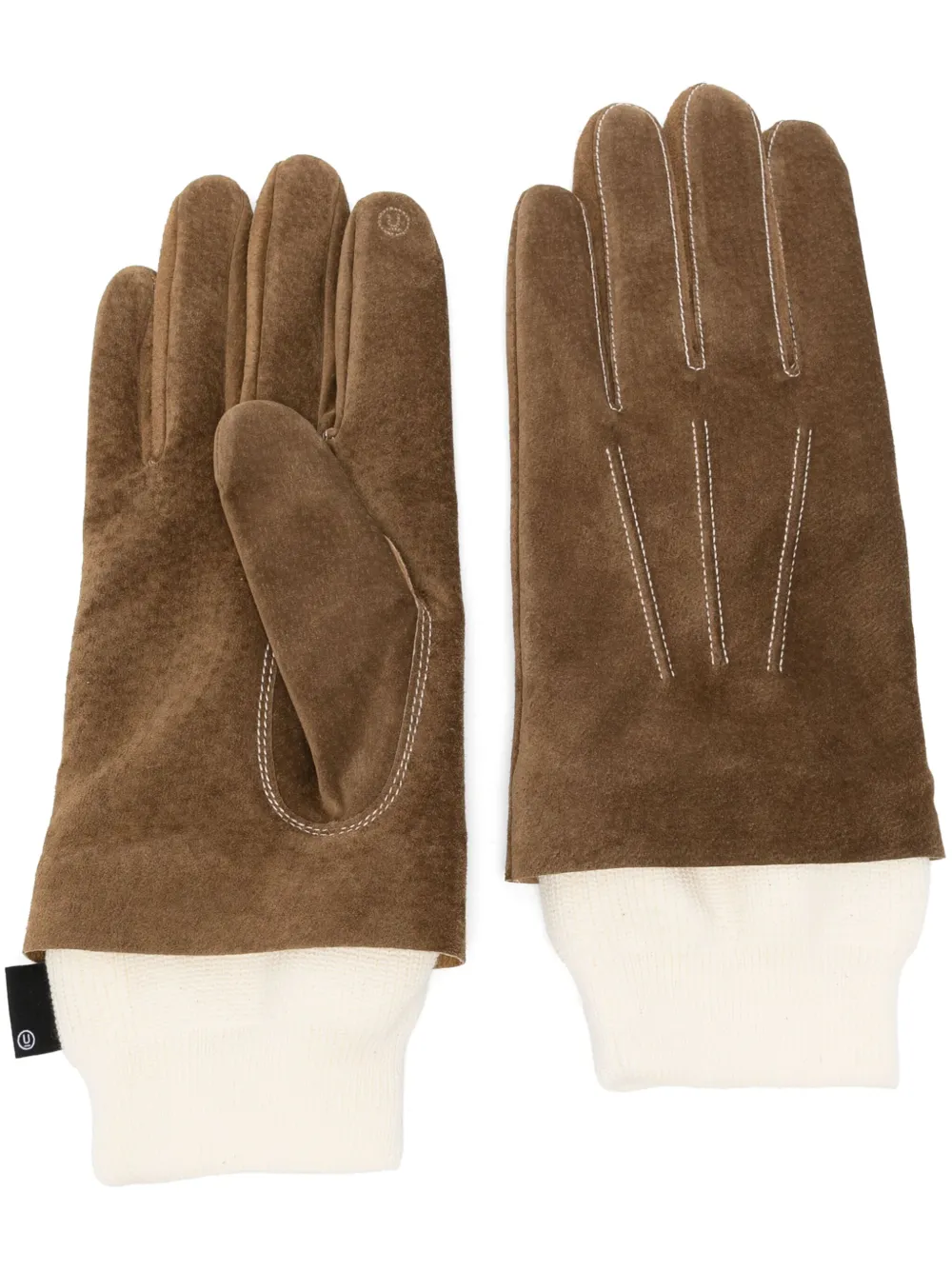 Undercover suede gloves - Brown