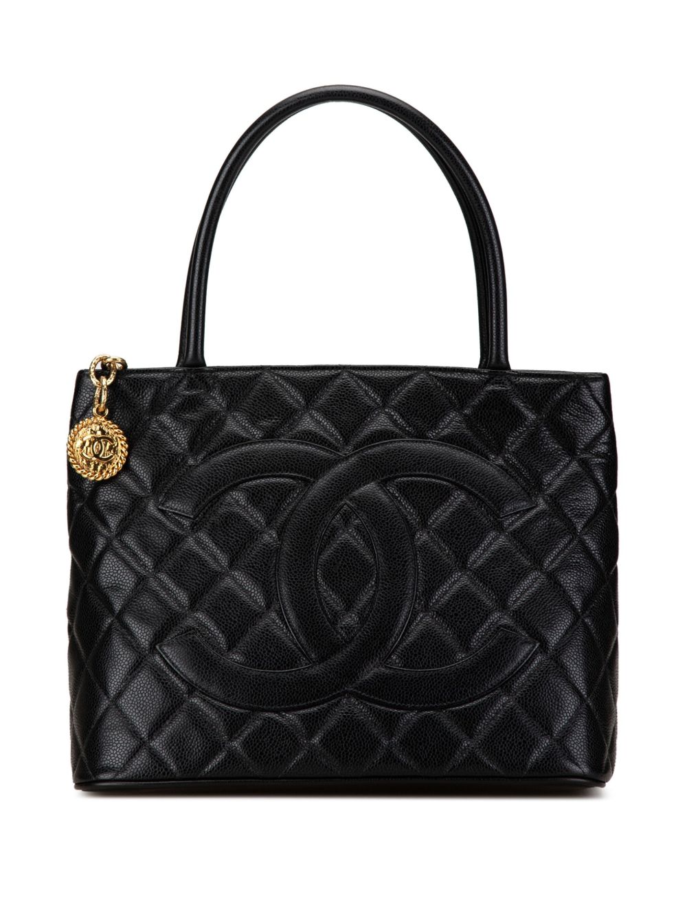 CHANEL Pre-Owned 2002-2003 Caviar Medallion tote bag – Black