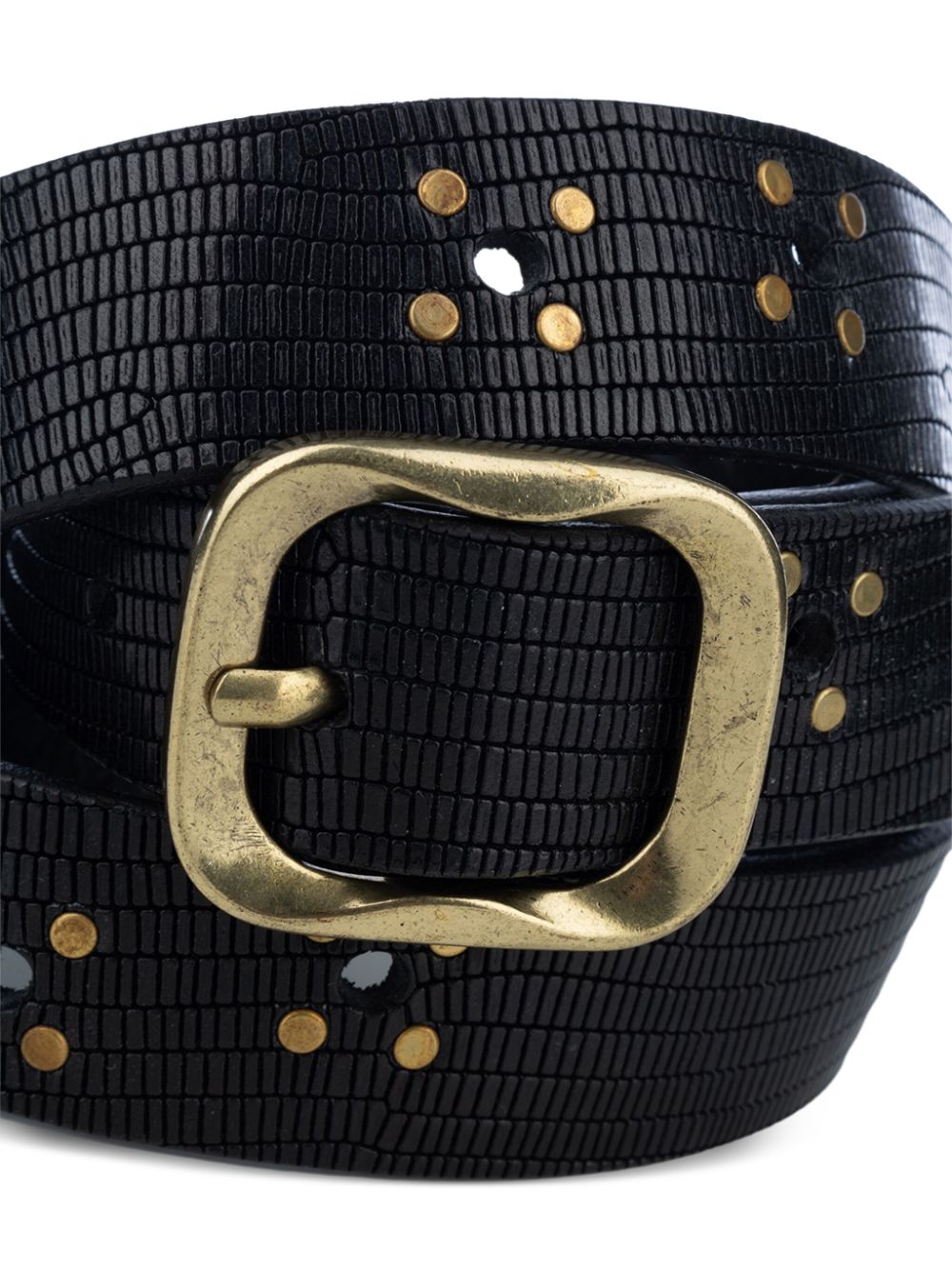 D'amico lizard-effect belt - Zwart