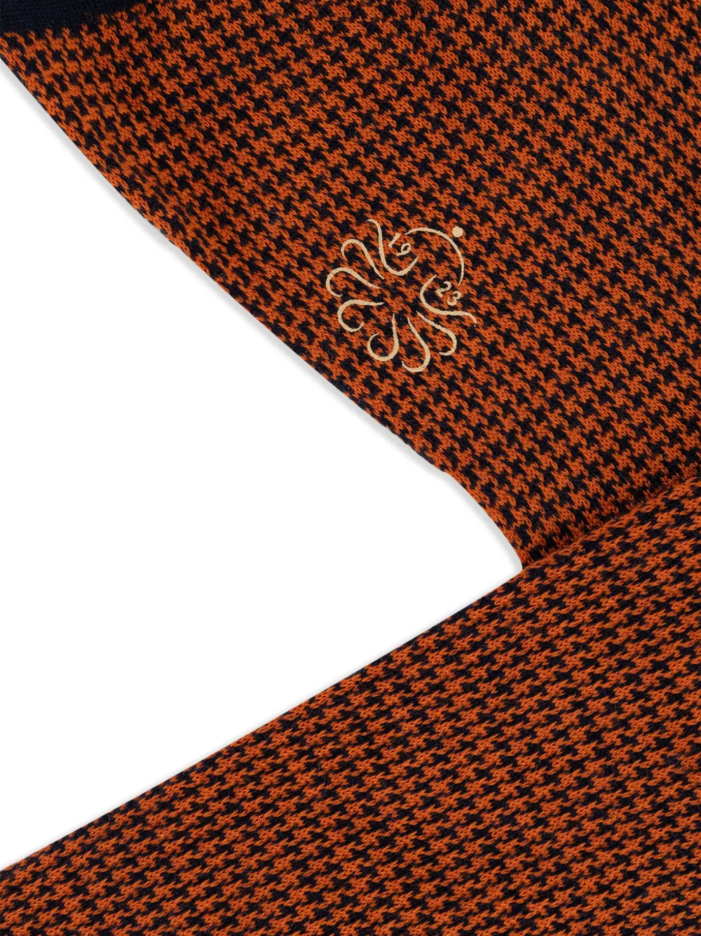 Alto Milano Patterned-jacquard Socks In Orange
