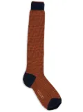 alto milano patterned-jacquard socks - Orange